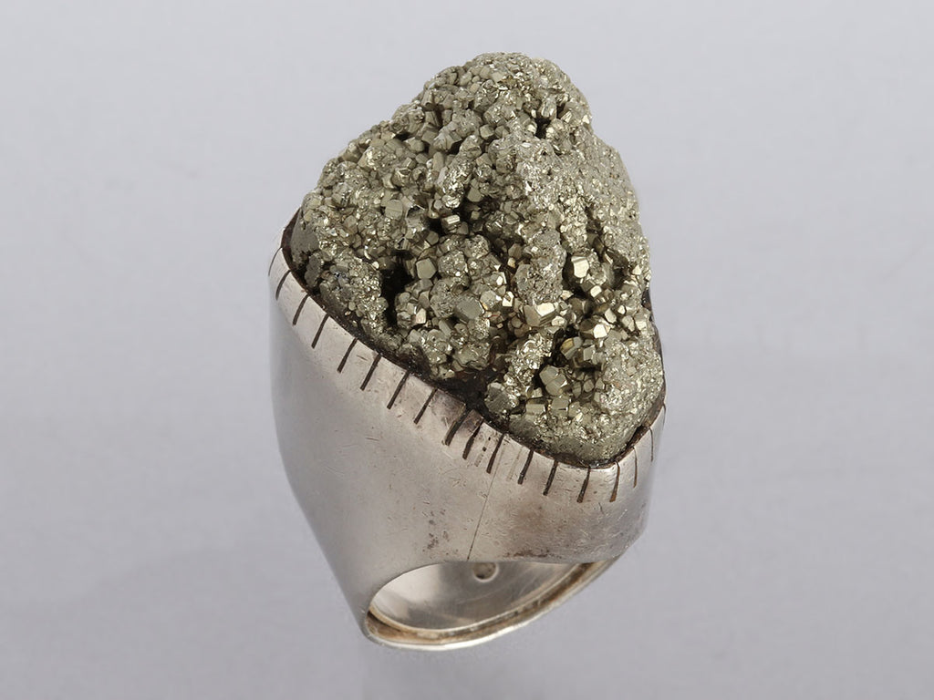 Rebecca Collins Sterling Silver Pyrite Ring