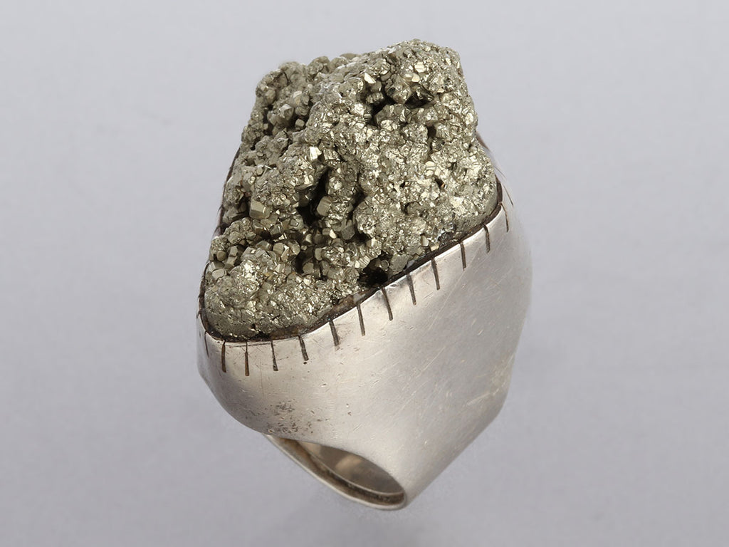 Rebecca Collins Sterling Silver Pyrite Ring