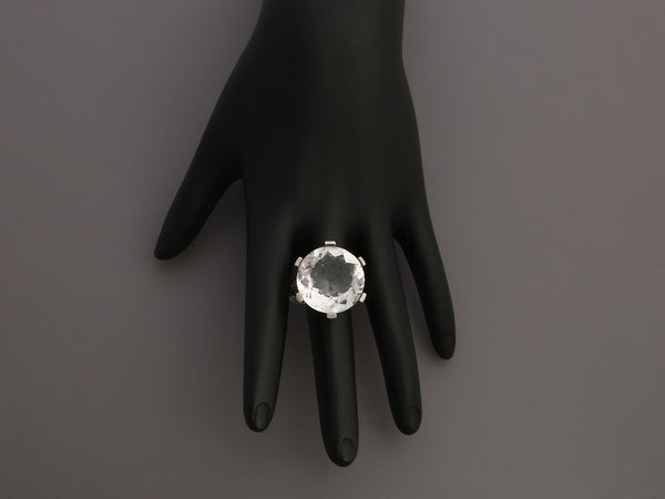Stephen Dweck Sterling Silver Crystal Ring
