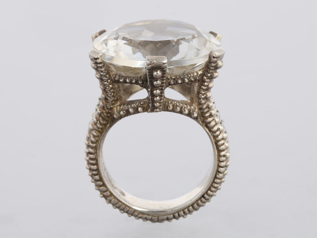 Stephen Dweck Sterling Silver Crystal Ring