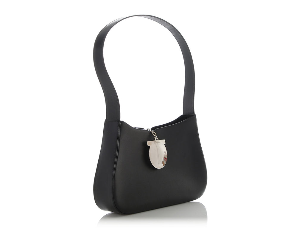 Ferragamo Vintage Black Shoulder Bag