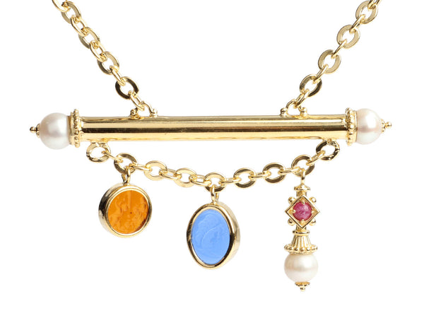 Tagliamonte 18K Gold-Plated Bar Drop Pendant Necklace