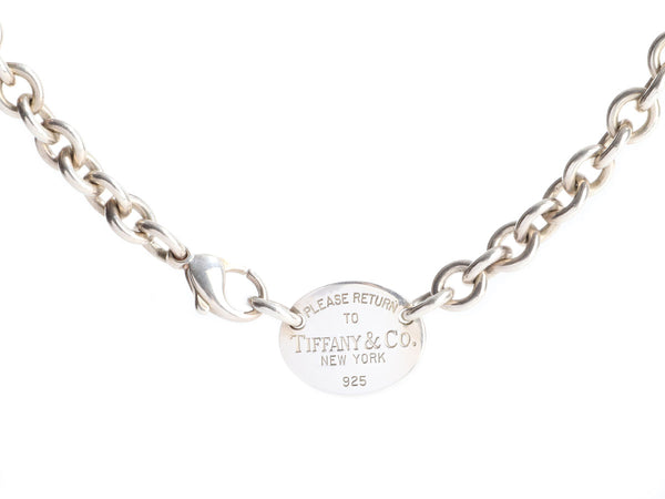 Tiffany & Co. Sterling Silver Return to Tiffany Oval Tag Necklace