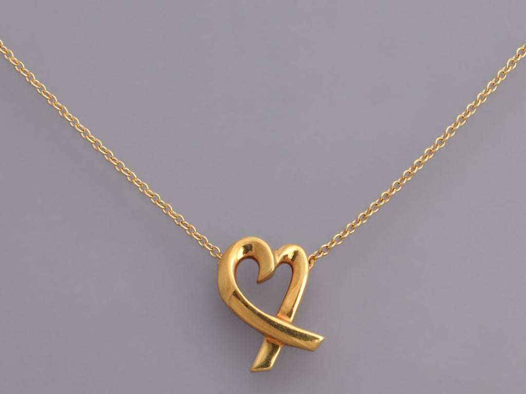 Tiffany & Co. 18K Yellow Gold Paloma Picasso Small Loving Heart Pendant Necklace