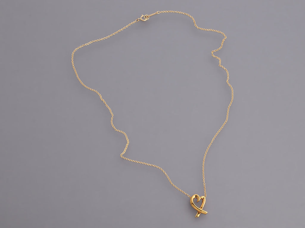 Tiffany & Co. 18K Yellow Gold Paloma Picasso Small Loving Heart Pendant Necklace