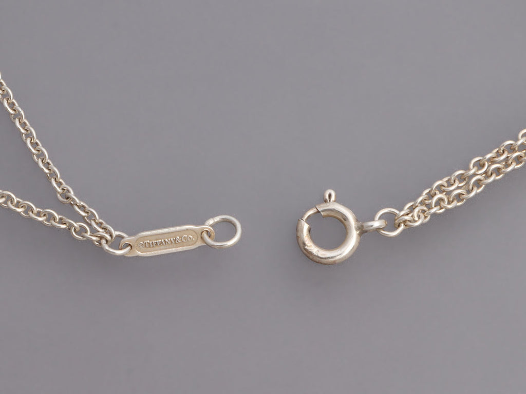 Tiffany & Co. Sterling Silver Blue Enamel Infinity Bracelet