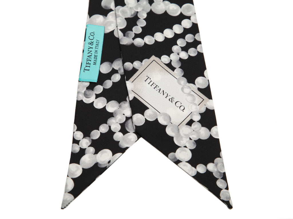 Tiffany Pearls Ribbon Twilly