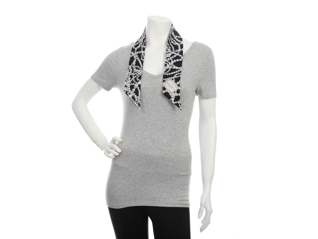 Tiffany Pearls Ribbon Twilly