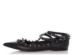 Valentino ankle strap flats shops