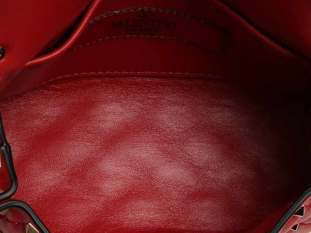 Valentino Red Quilted Rockstud Belt Bag