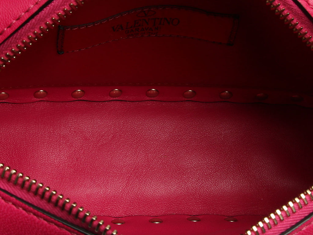 Valentino Small Magenta Rockstud Camera Crossbody