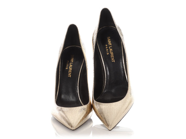 Saint Laurent Gold Foil SuperCrack Pumps