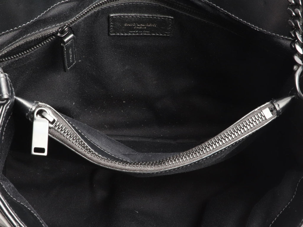 Saint Laurent Medium So Black Matelassé Calfskin Loulou