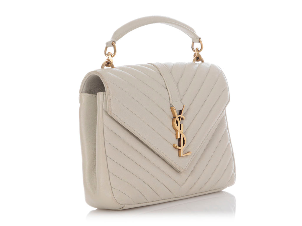 Saint Laurent Medium Crema Grain De Poudre Envelope Bag