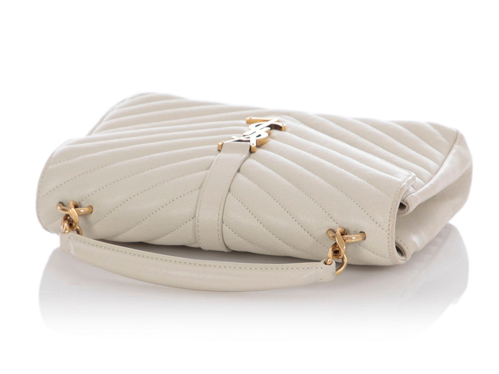 Saint Laurent Medium Crema Grain De Poudre Envelope Bag