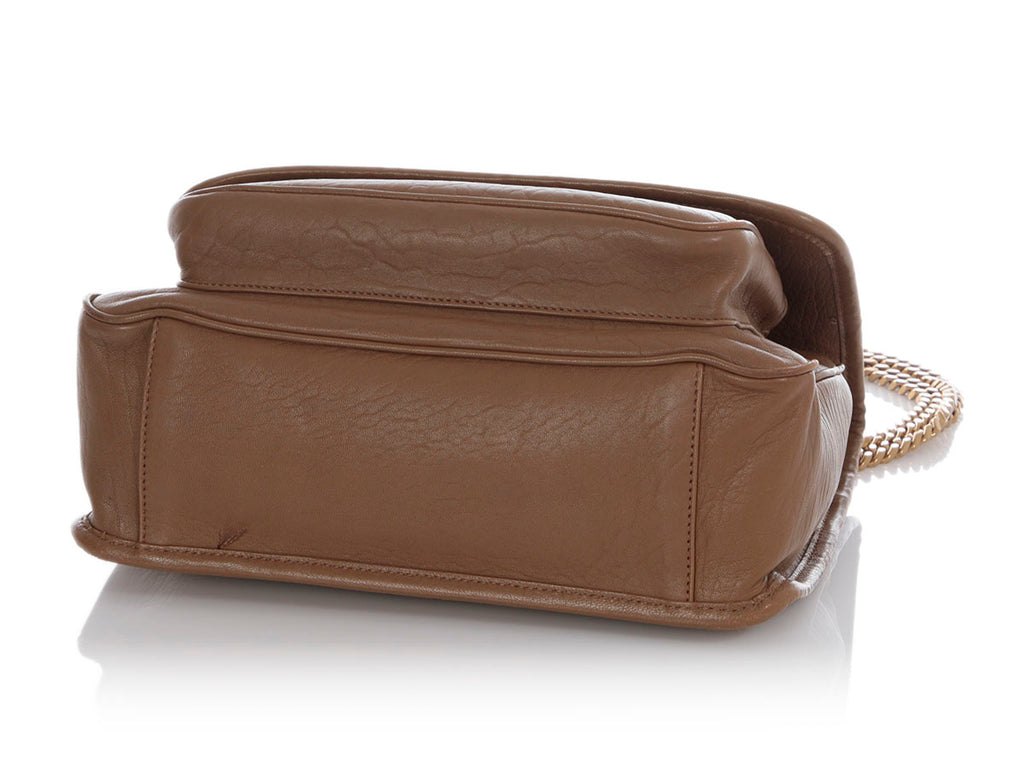 Saint Laurent Medium Brown Grained Lambskin Niki Bag