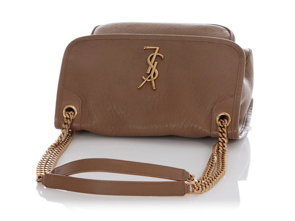 Saint Laurent Medium Brown Grained Lambskin Niki Bag