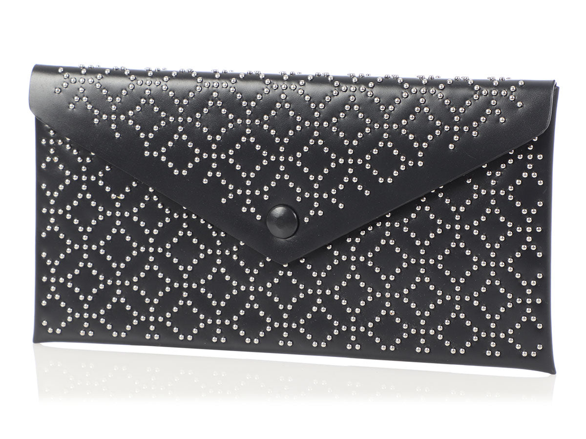 Alaia Black Studded Louise Embellished Envelope Clutch - Ann's Fabulous  Closeouts