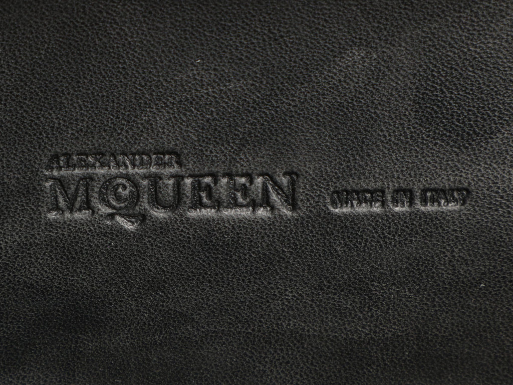 Alexander McQueen Black Studded Union Jack Box Clutch