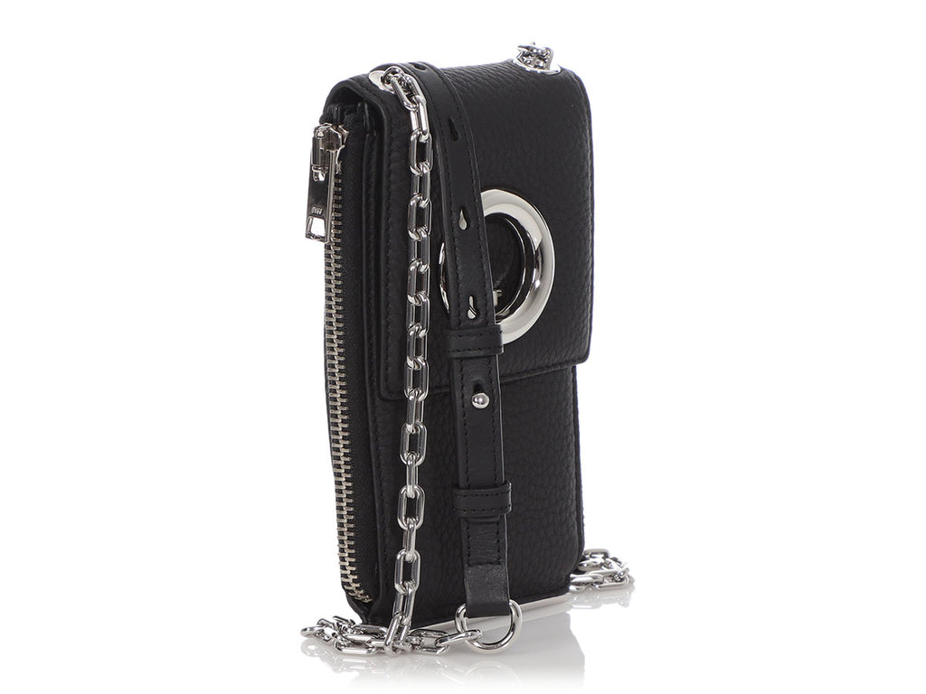 Alexander Wang Black Riot Wallet on a Chain