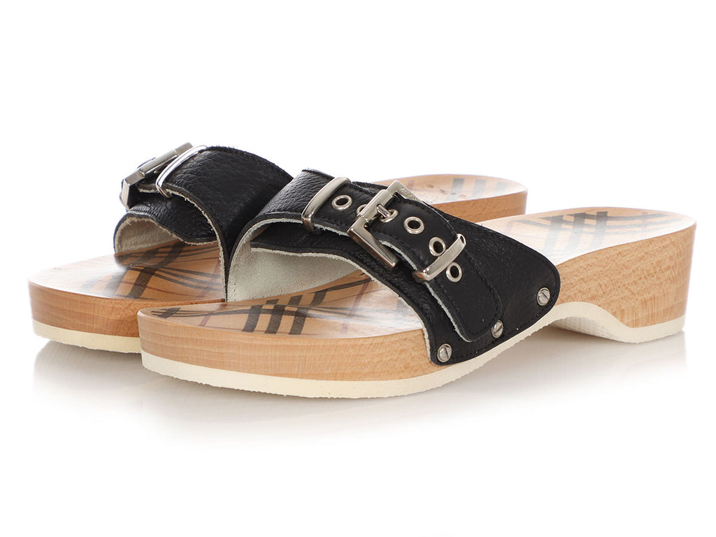 Burberry Wooden Slide Sandals