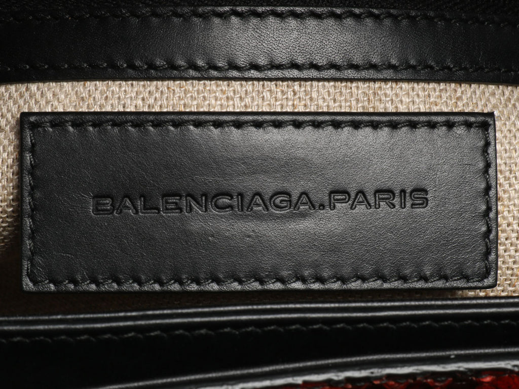 Balenciaga Tricolor Snakeskin Shoulder Bag