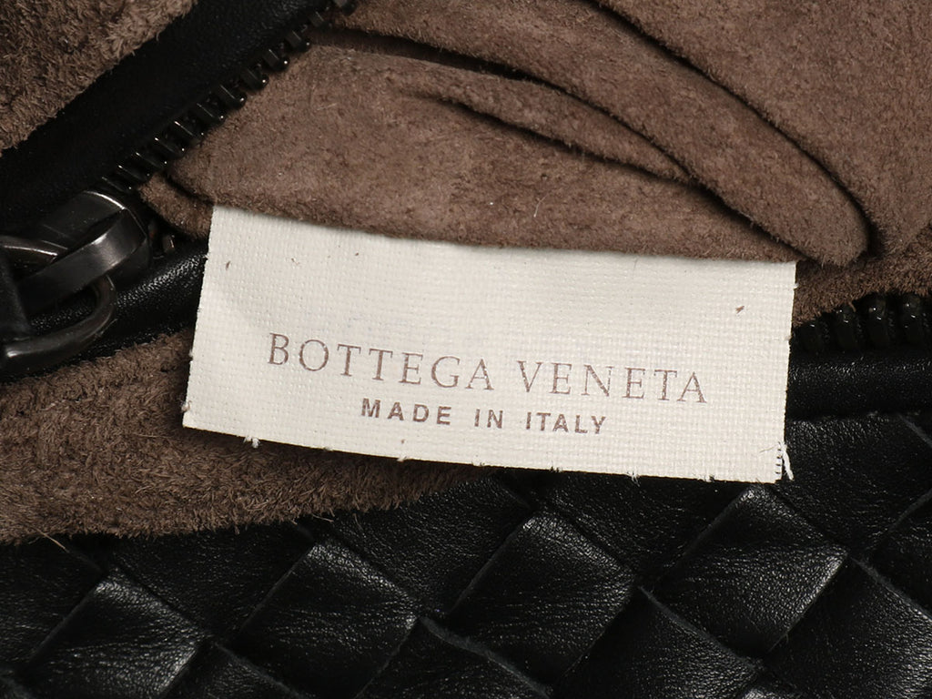 Bottega Veneta Black Woven Leather Satchel
