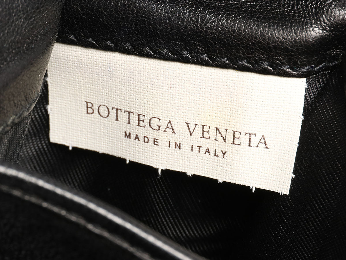 Bottega Veneta Black Compact Wallet - Ann's Fabulous Closeouts