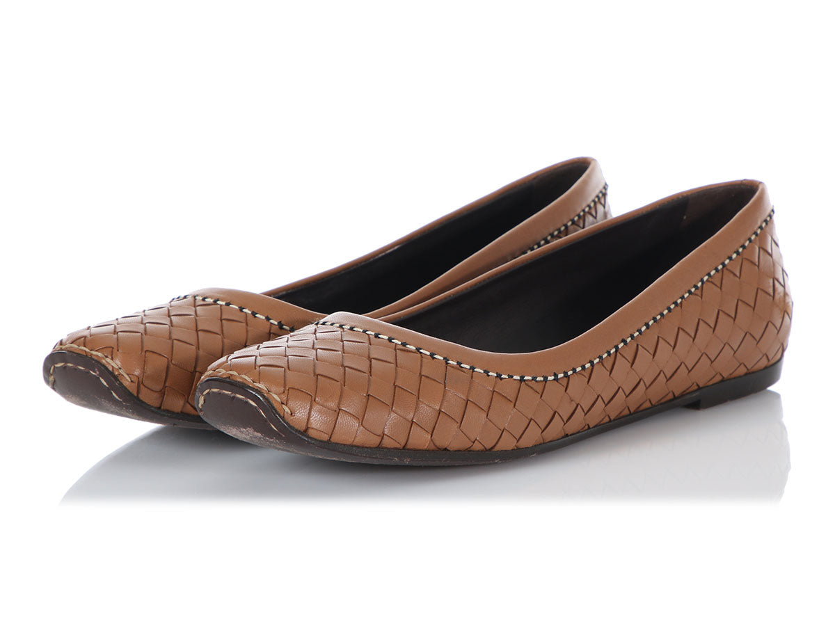 Bottega Veneta Intrecciato leather slippers - Women - Black Flat Shoes - IT37.5