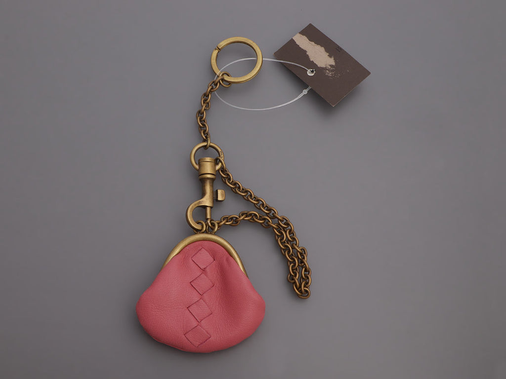 Bottega Veneta Pink Leather Coin Purse Charm - Ann's Fabulous Closeouts