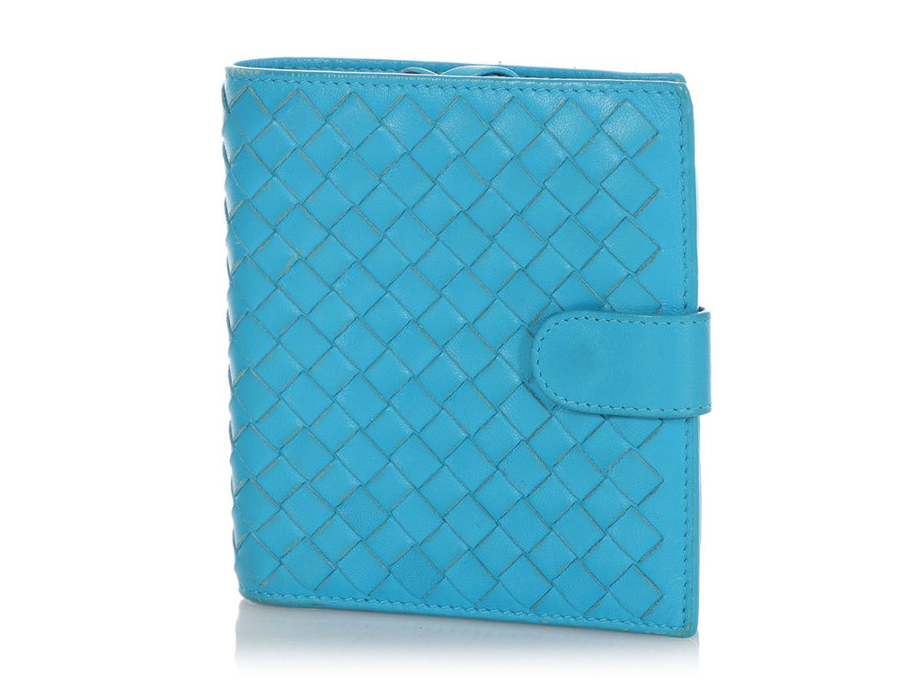 Bottega Veneta Blue Compact Wallet