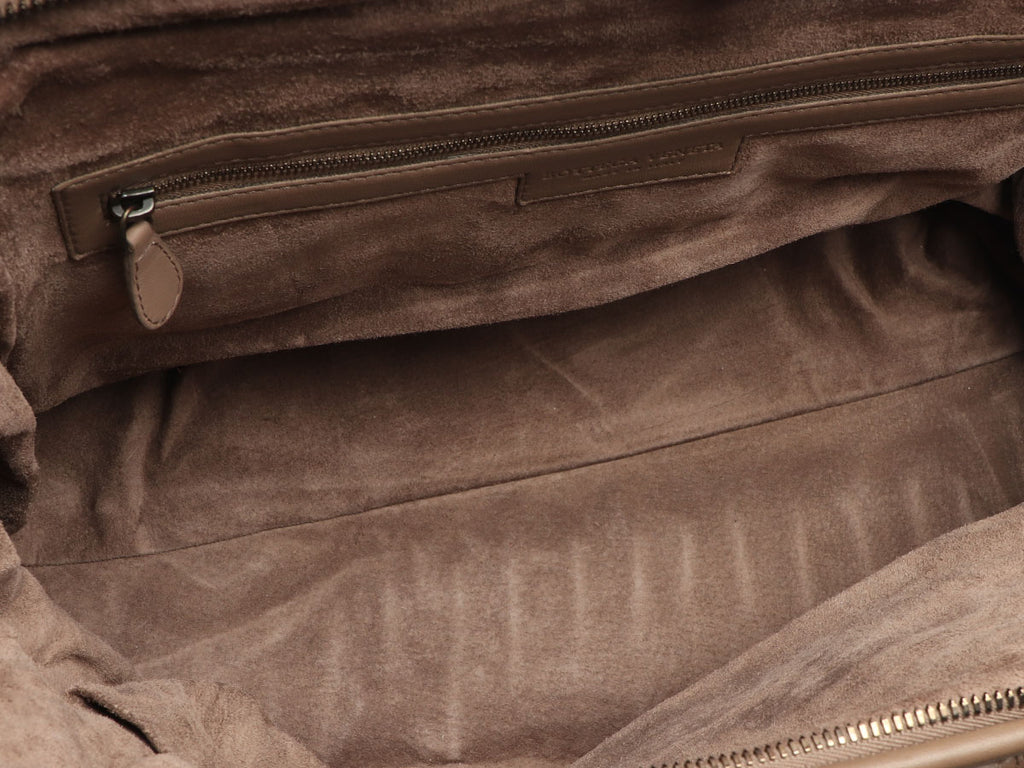 Bottega Veneta Large Taupe Top Handle Frame Bag