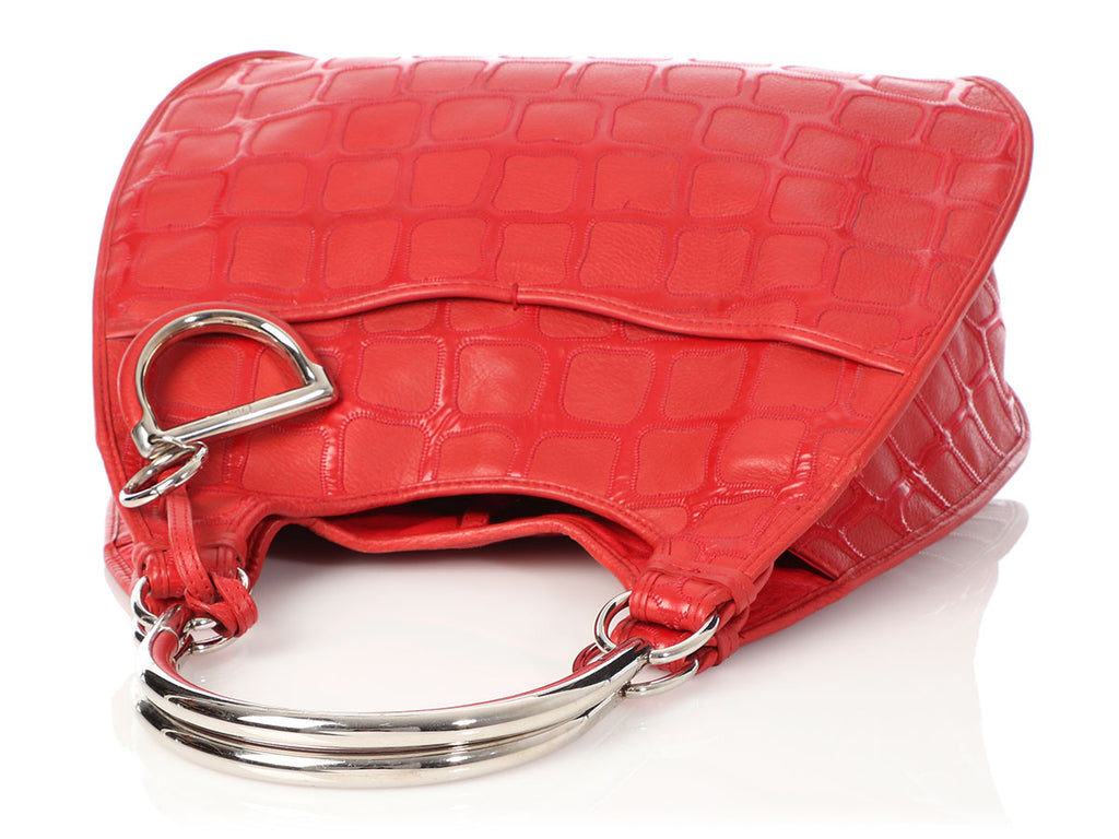 Dior Red Embossed 61 Hobo