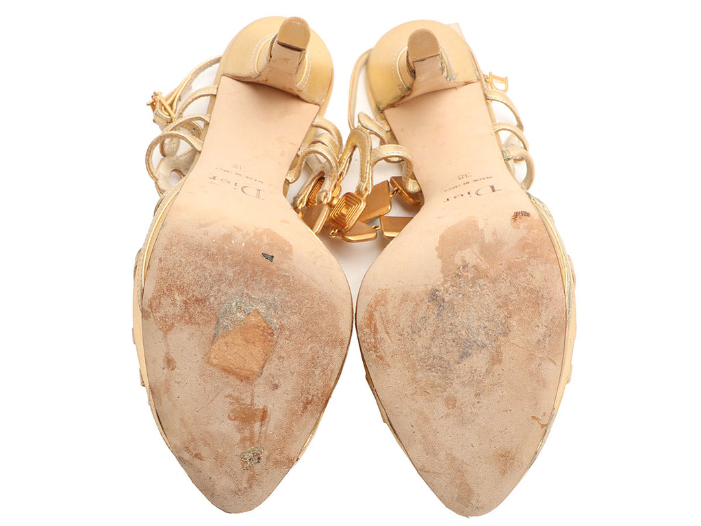 Dior Gold Riviera Sandals