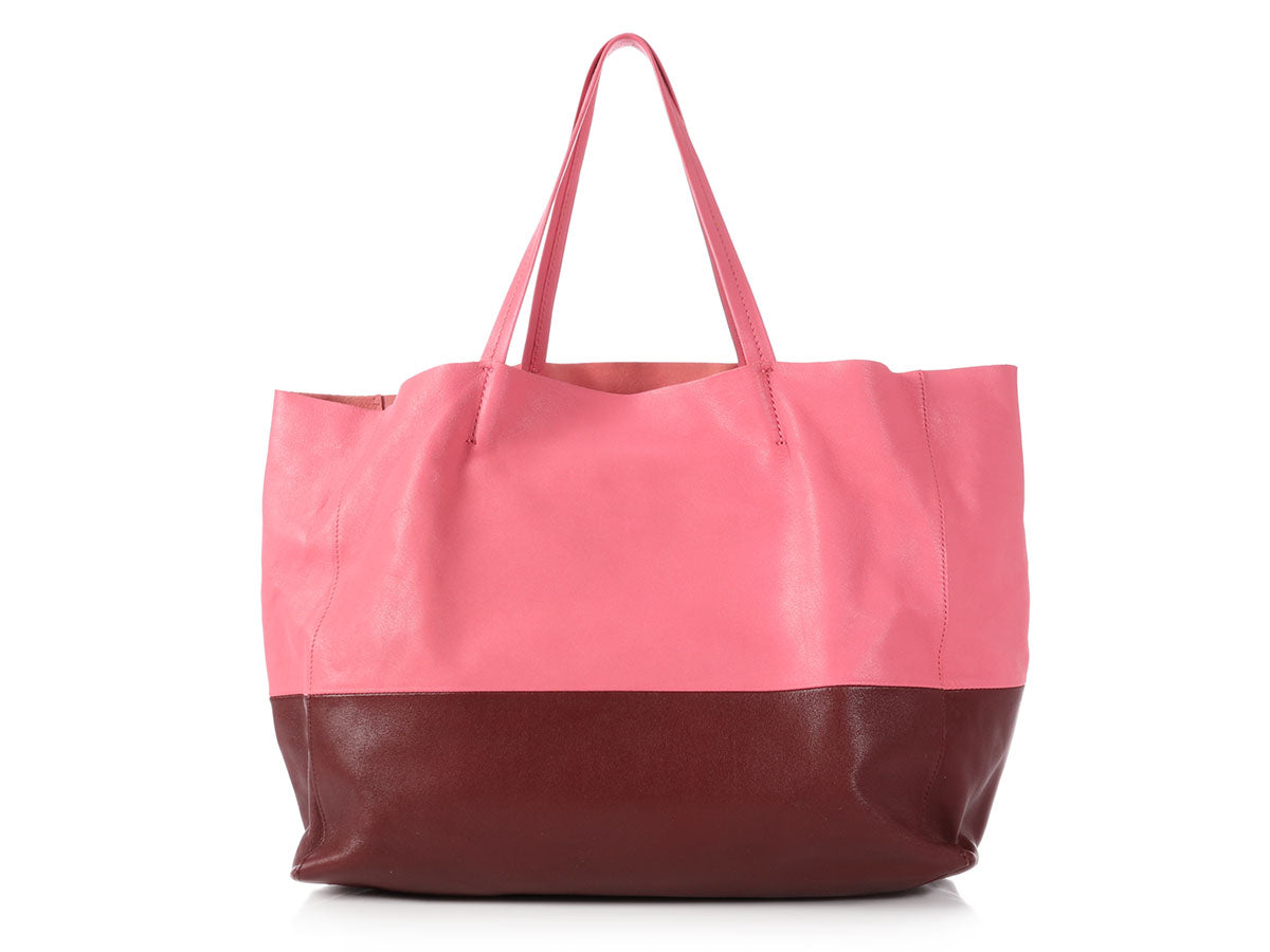 CELINE Luggage Leather Tote Bag Bicolor