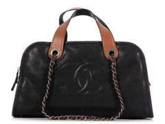 CHANEL, Bags, Chanel Black Quilted Calfskin Oversized Bowling Flap Bag