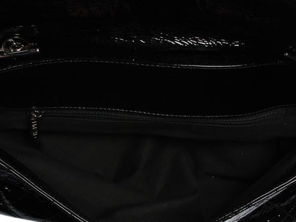 Chanel small lipstick flap bag Black Patent leather ref.257068 - Joli Closet
