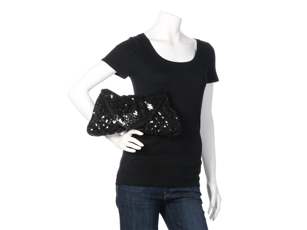 Chanel 19 Small Black Sequin Bag AGL2341 – LuxuryPromise