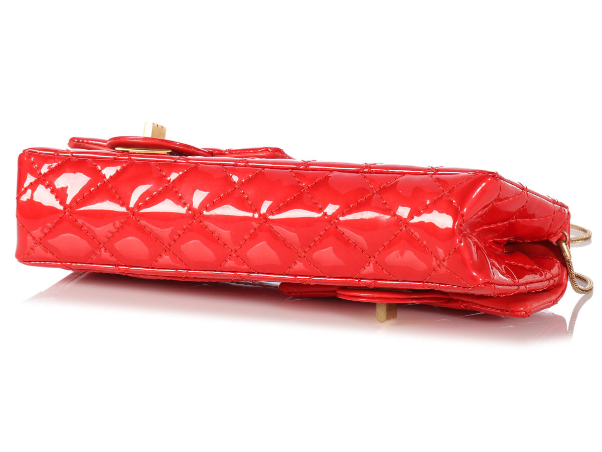 Chanel Red Patent Reversible Reissue Clutch - Ann's Fabulous Closeouts