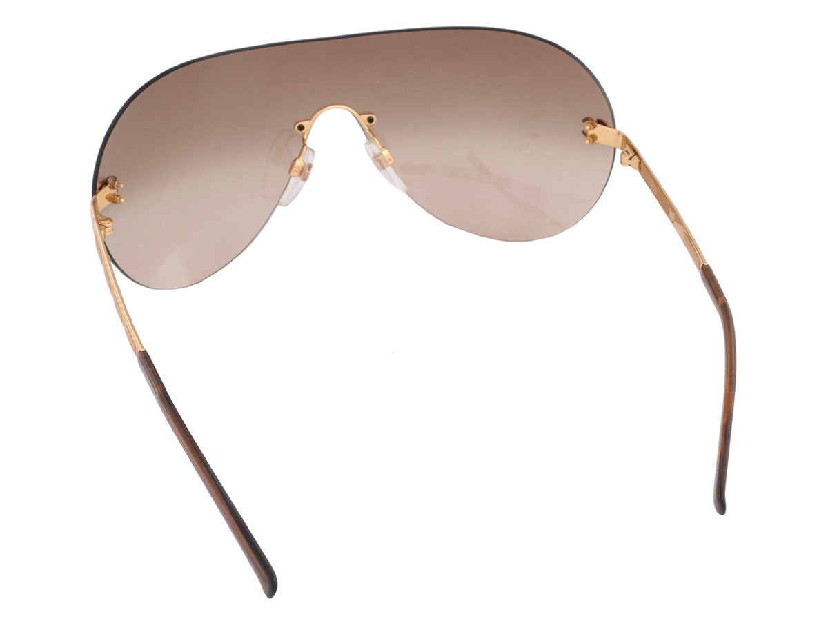 1990-2000s chain-link shield-frame sunglasses