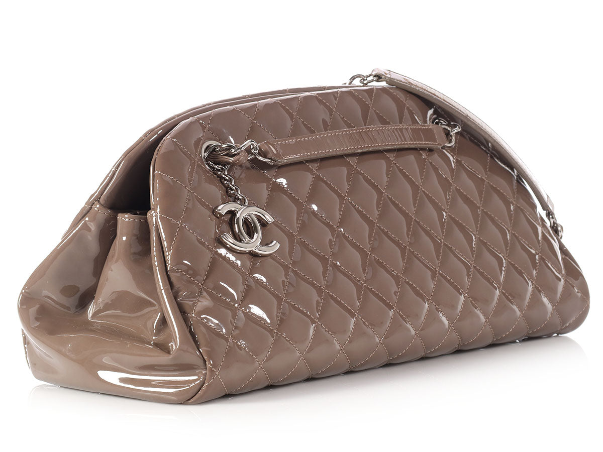Chanel Medium Taupe Just Mademoiselle Bowling Bag - Ann's Fabulous