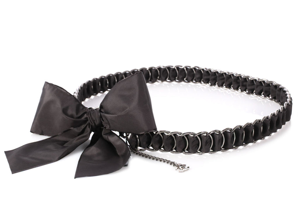 Chanel 2005 Black Bow Belt