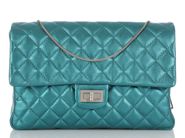 Chanel 22s Blue Quilted Lambskin CC in Love Large Heart Bag GHW 10cz426s