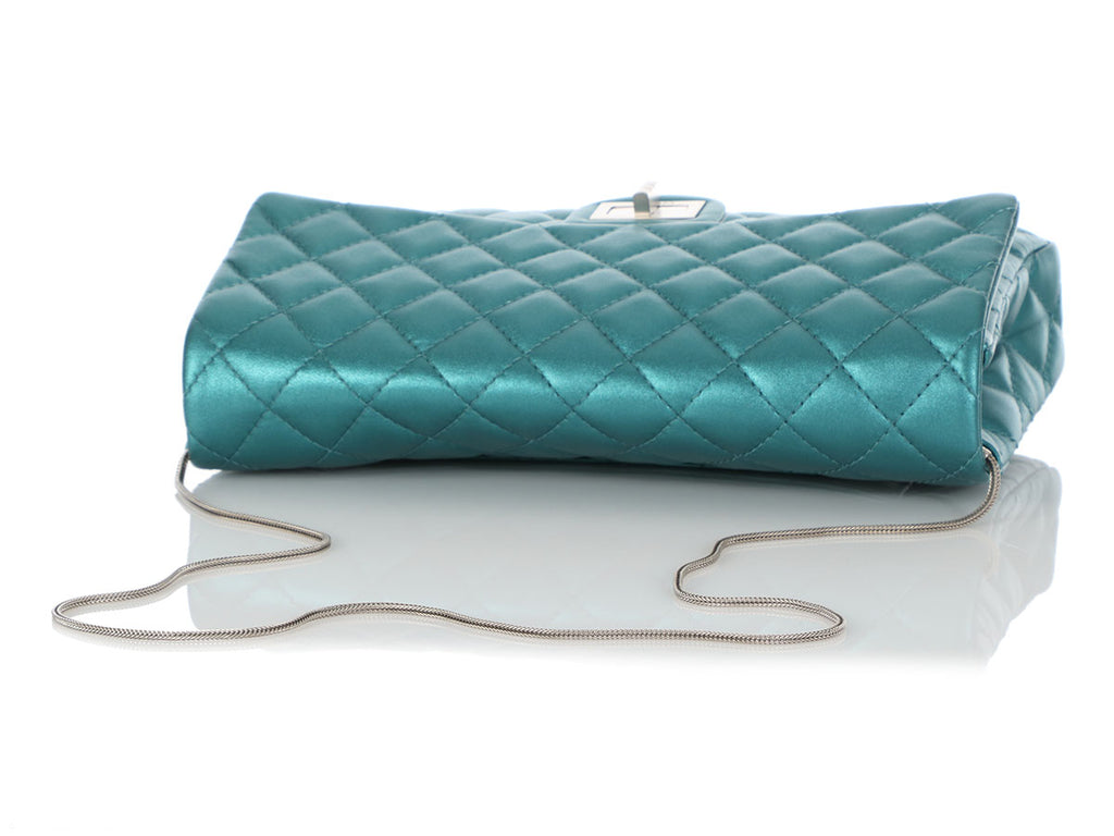 Chanel Metallic Turquoise Quilted Calfskin Reissue Clutch