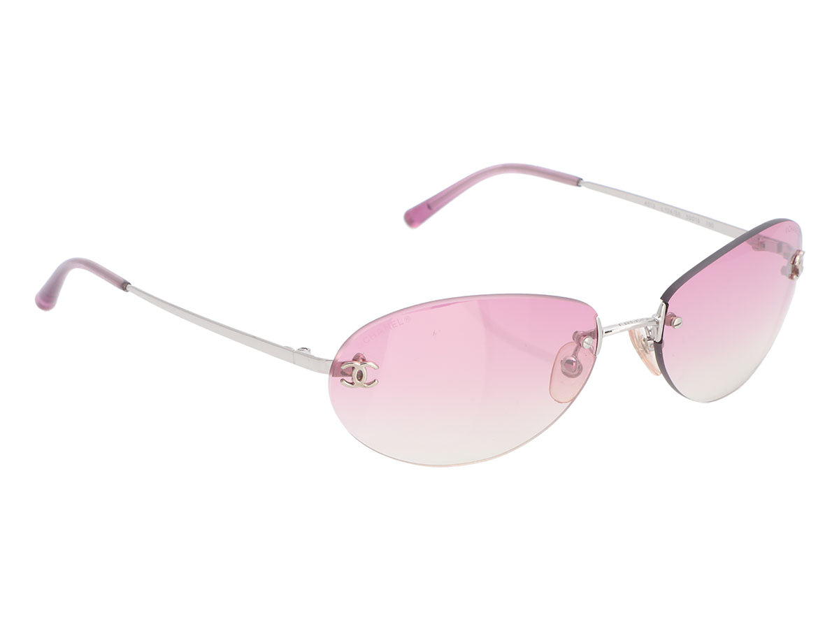 Chanel Pink Rimless Sunglasses - Ann's Fabulous Closeouts