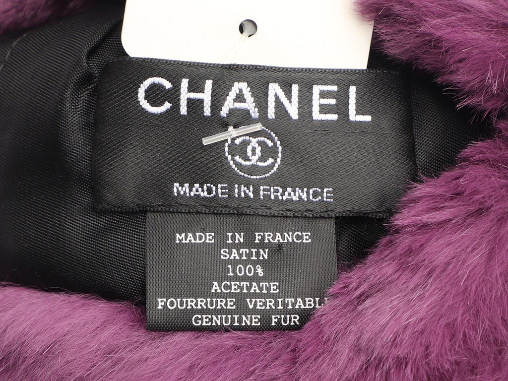 Chanel Purple Fur Hand Muff