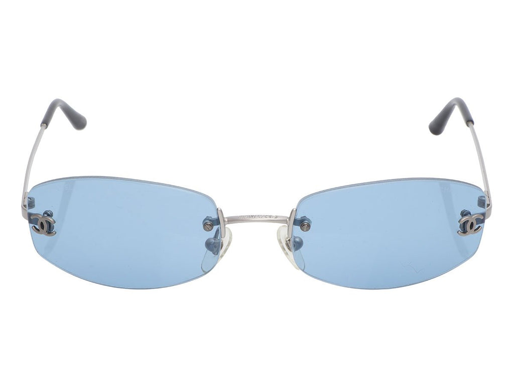 chanel silver sunglasses