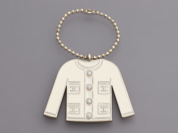 Chanel White Classic Jacket Bag Charm/Key Chain - Ann's