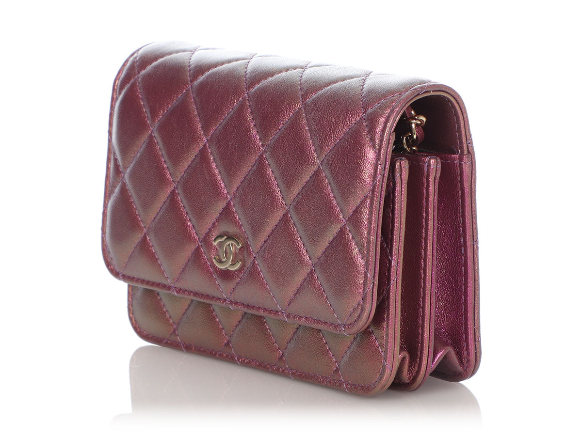 Chanel Iridescent Lambskin Quilted Pearl Wallet On Chain WOC