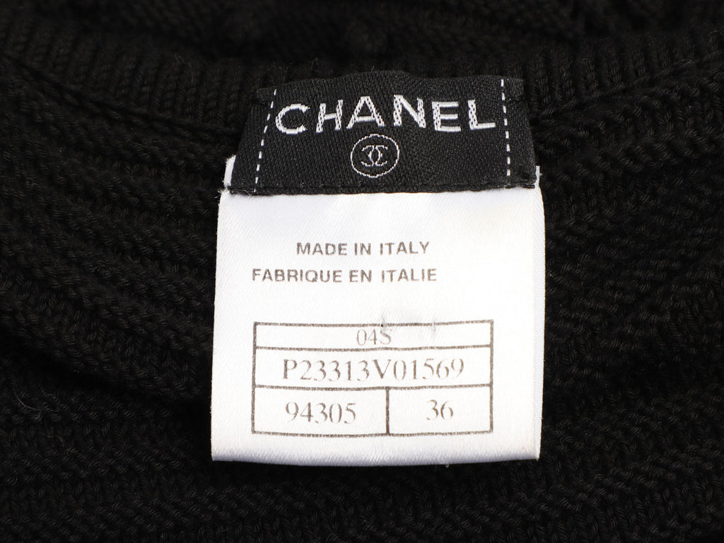Chanel Black Cotton Knit Sleeveless Dress